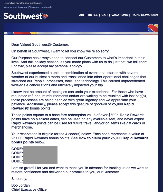 You are currently viewing Southwest provides points; extends elite status and Companion Pass for select travelers