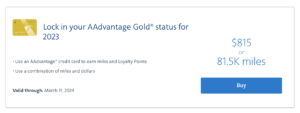 Read more about the article Targeted AAdvantage members can now buy American status — at a hefty price