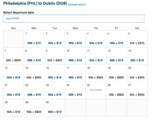 Read more about the article Book these business-class award deals from Philadelphia to Dublin on Aer Lingus