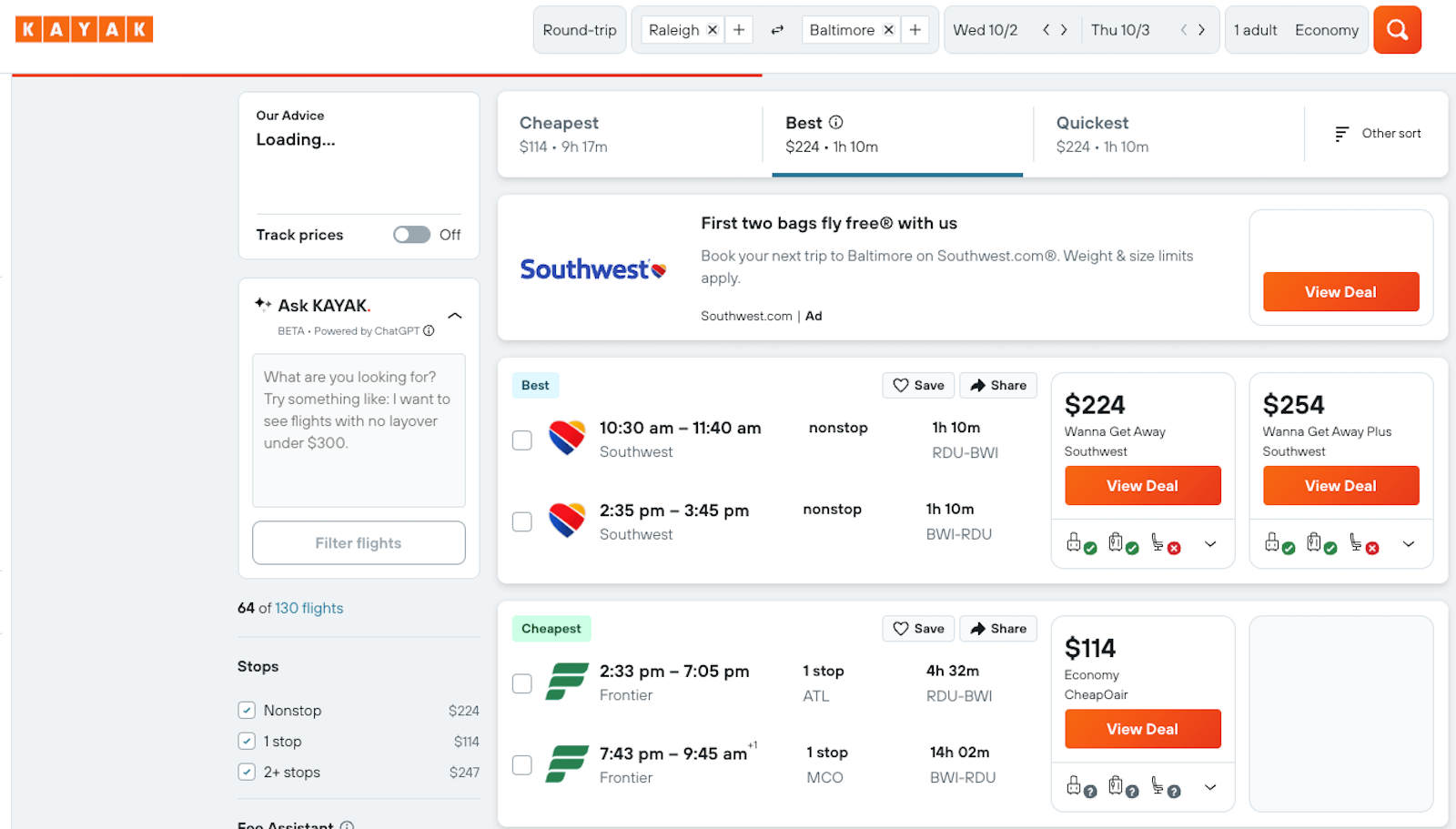 You are currently viewing Southwest flights now appear on Kayak. Here’s why that’s a big deal