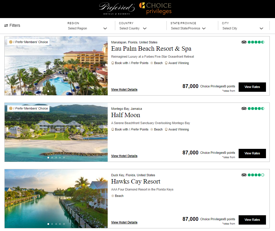 You are currently viewing Devaluation softened: Stays at top Preferred Hotels & Resorts once again cost 87,000 Choice Privileges points per night