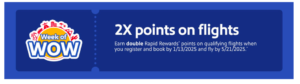 Read more about the article Act fast: Earn double Rapid Rewards points at Southwest for a limited time