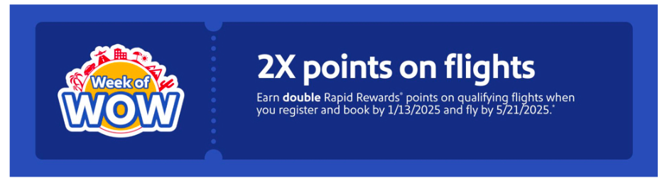 Read more about the article Act fast: Earn double Rapid Rewards points at Southwest for a limited time