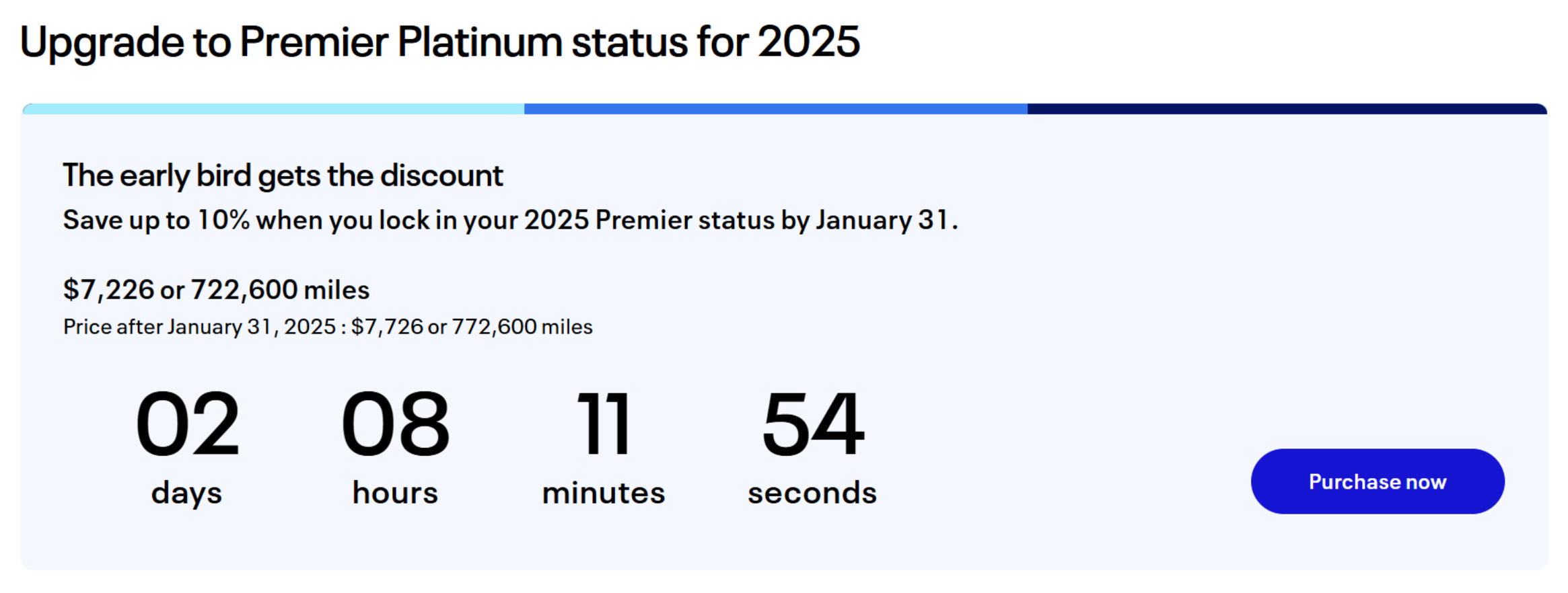 Read more about the article New offers for 2025: Check whether you are targeted to buy up to a higher United Premier status