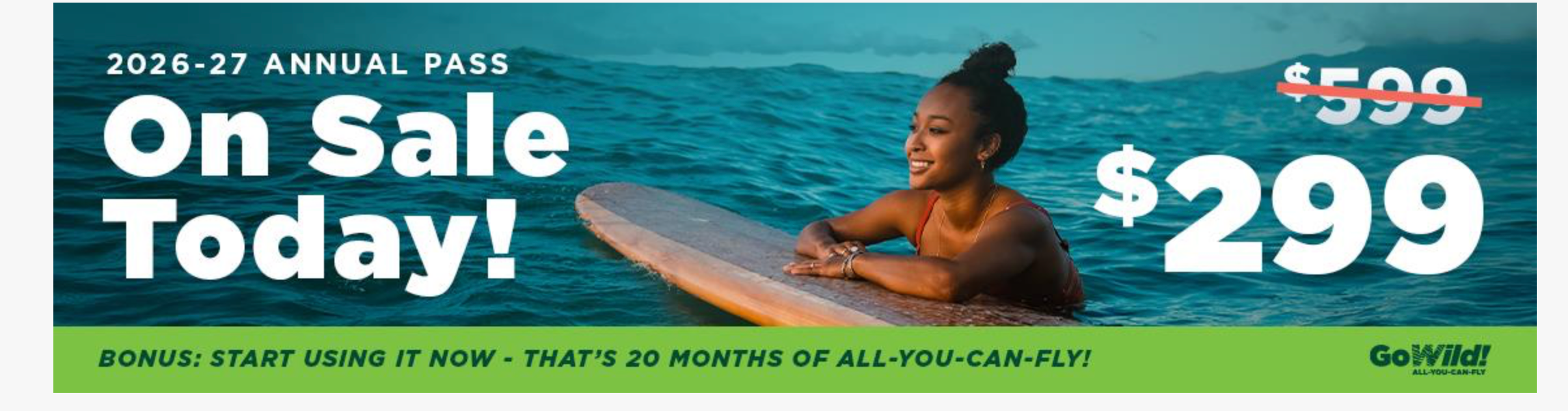 You are currently viewing All-you-can-fly pass: Buy unlimited Frontier Airlines flights in 2026-27 for $299