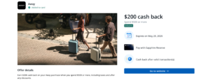 Read more about the article This popular credit card is offering up to $200 in savings on new Away bags