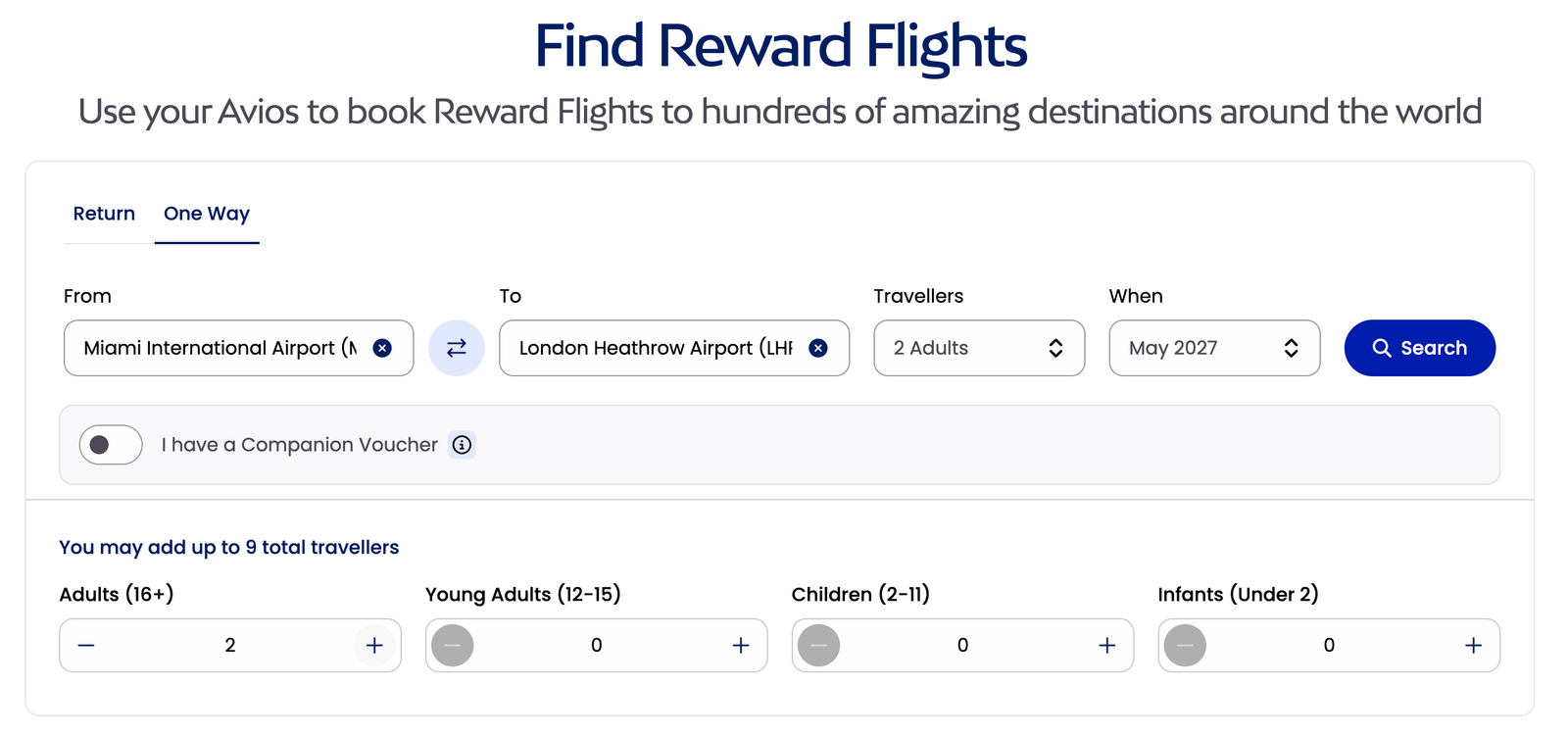 You are currently viewing Avios launches handy new tool to help you find British Airways, Iberia and Aer Lingus award seats faster